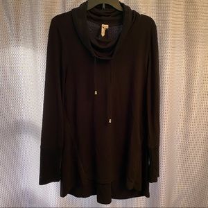 Cable and Gauge high-low cowl neck sweatshirt